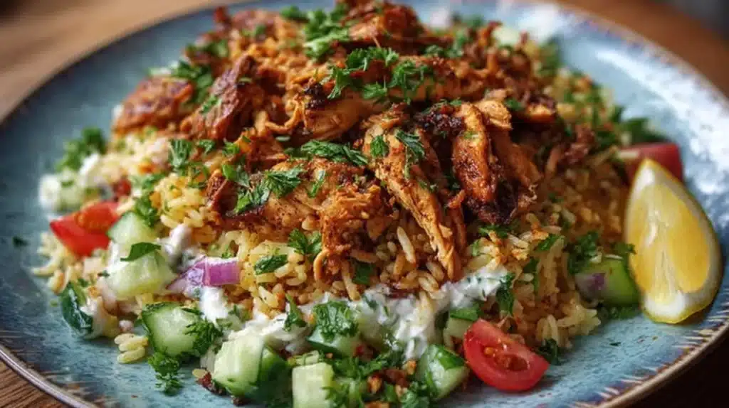 easy Chicken Shawarma Rice Salad