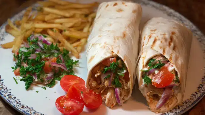 easy Chicken Shawarma Wrap