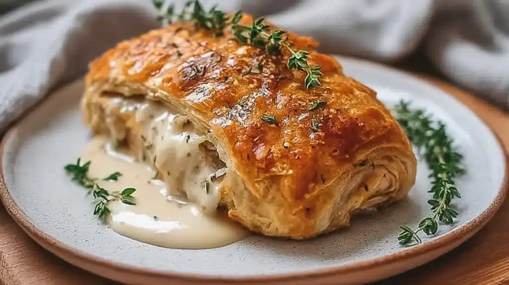easy Chicken Wellington with Dijon Cream Sauce