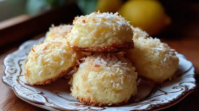 easy Lemon Coconut Cheesecake Cookies