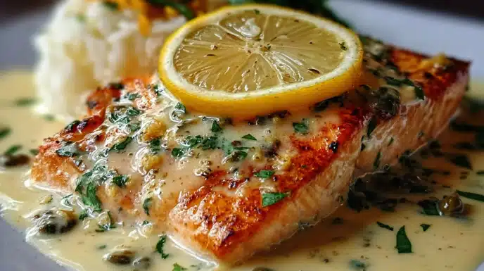 easy Lemon Garlic Salmon Piccata