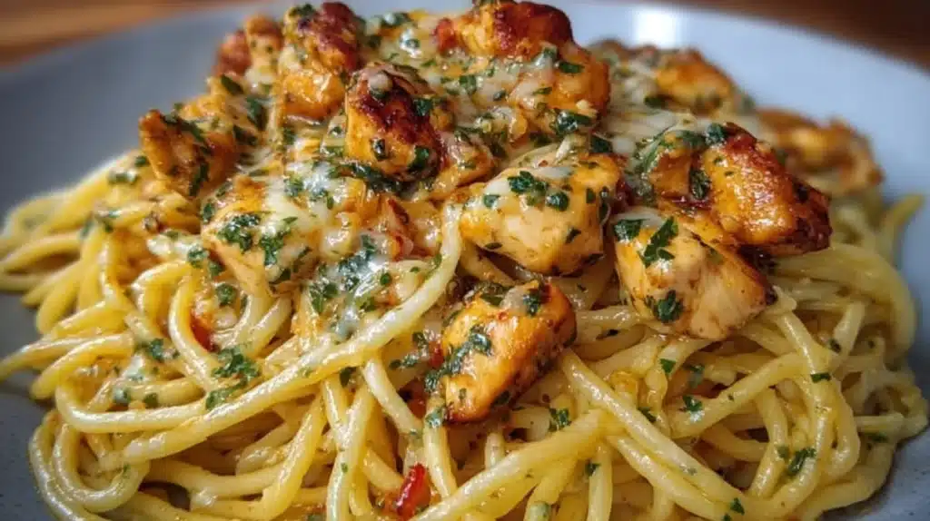 easy Monterey Chicken Spaghetti Pasta