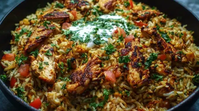 easy One Pot Chicken Shawarma Rice