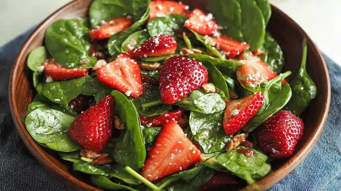 easy Spinach Strawberry Salad