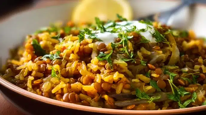 easy lentils and rice