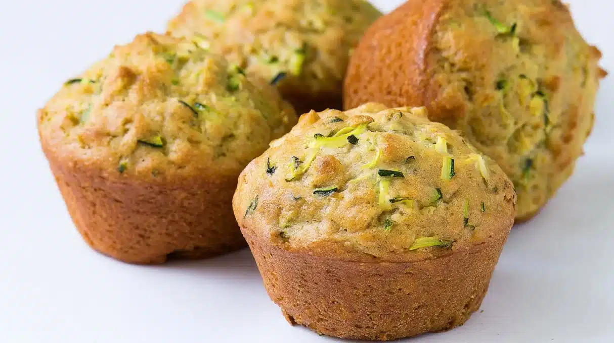 Delicious homemade zucchini muffins fresh out of the oven