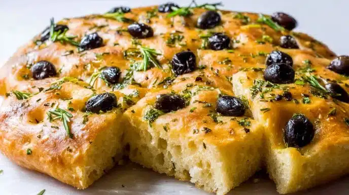 Quick and Easy Olive and Herb Focaccia